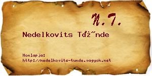 Nedelkovits Tünde névjegykártya