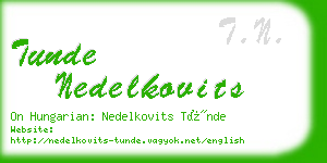 tunde nedelkovits business card